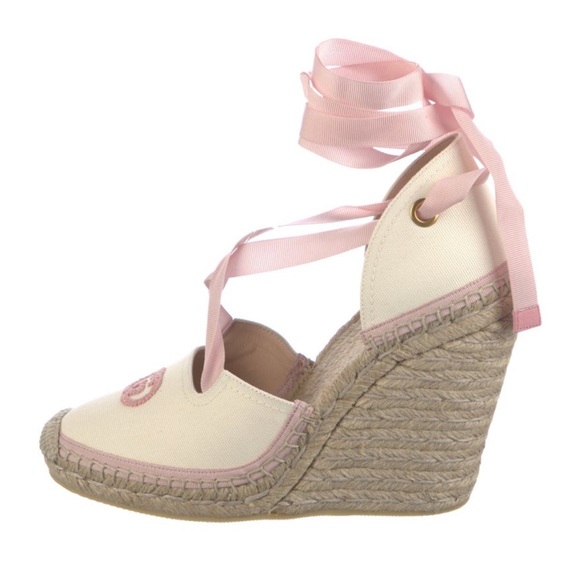 Gucci Canvas Wedges - Picture 1 of 5